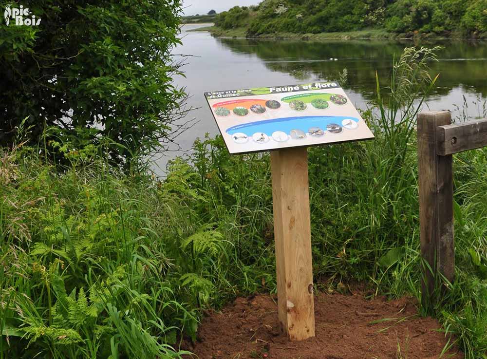 Signalétique touristique - Table de lecture - Photos faune flore - Fabrication PIC BOIS