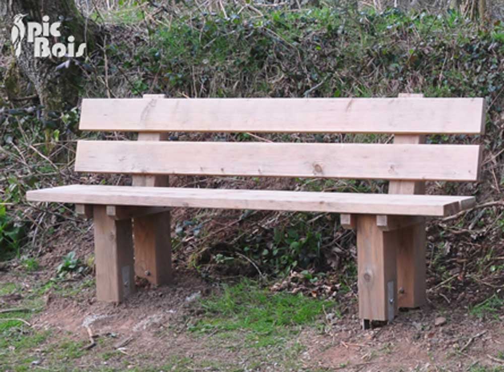 Signalétique touristique - Banc - Observer la nature - Fabrication PIC BOIS