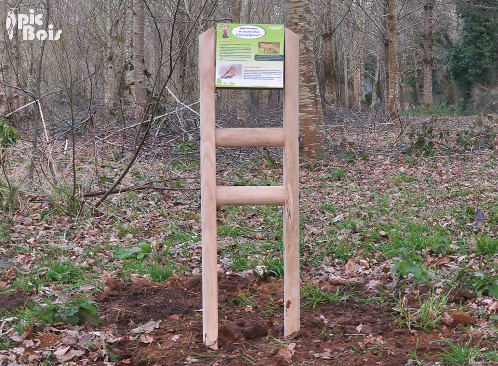 Signalétique touristique - Mobilier interactif - Espèces en forêt - Fabrication PIC BOIS