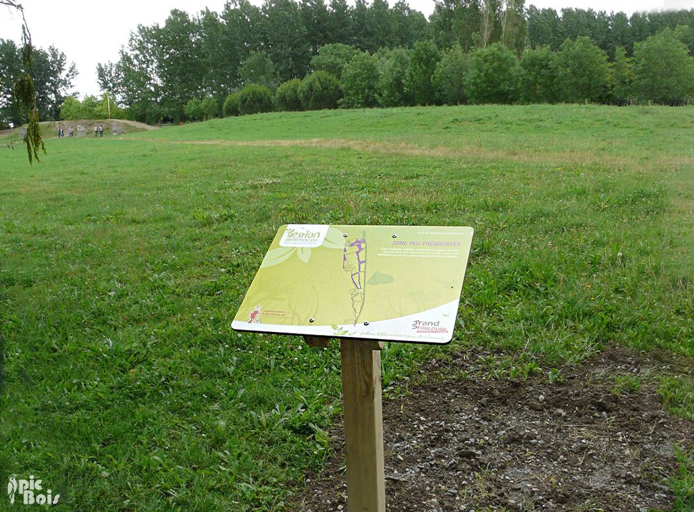 Signalétique touristique - Table de lecture - Fauches régulées - Fabrication PIC BOIS