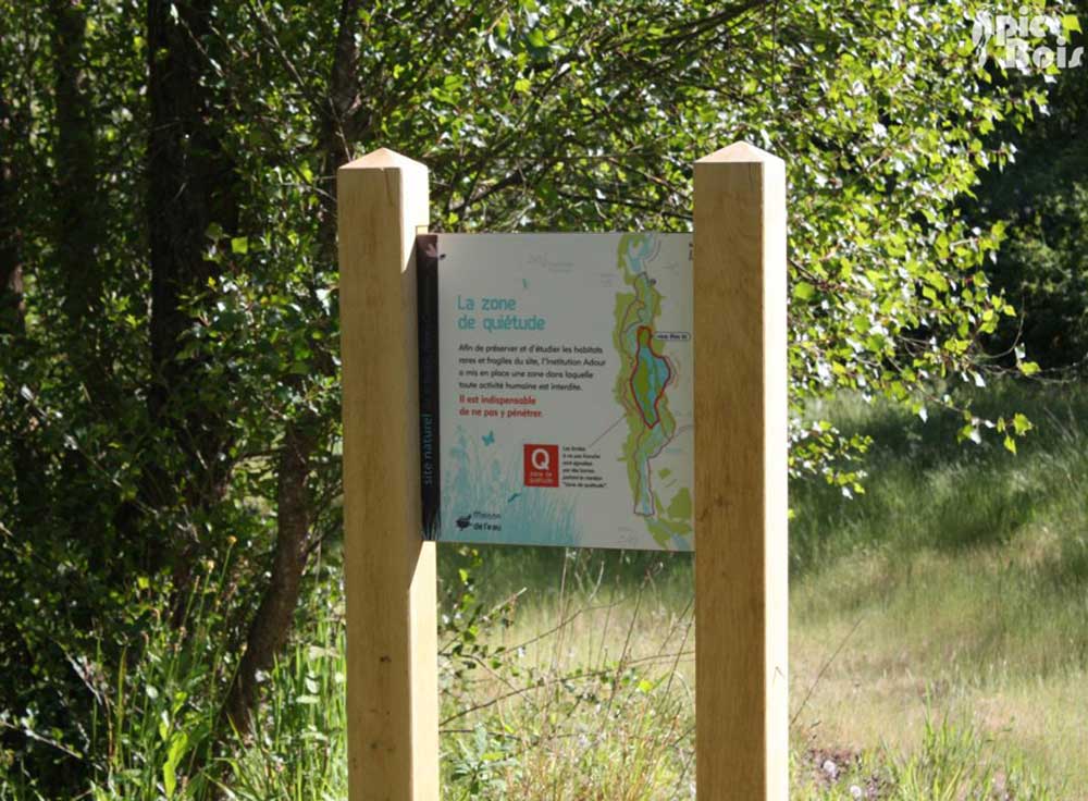 Signalétique touristique - Panneau d'information - Quiétude - Fabrication PIC BOIS