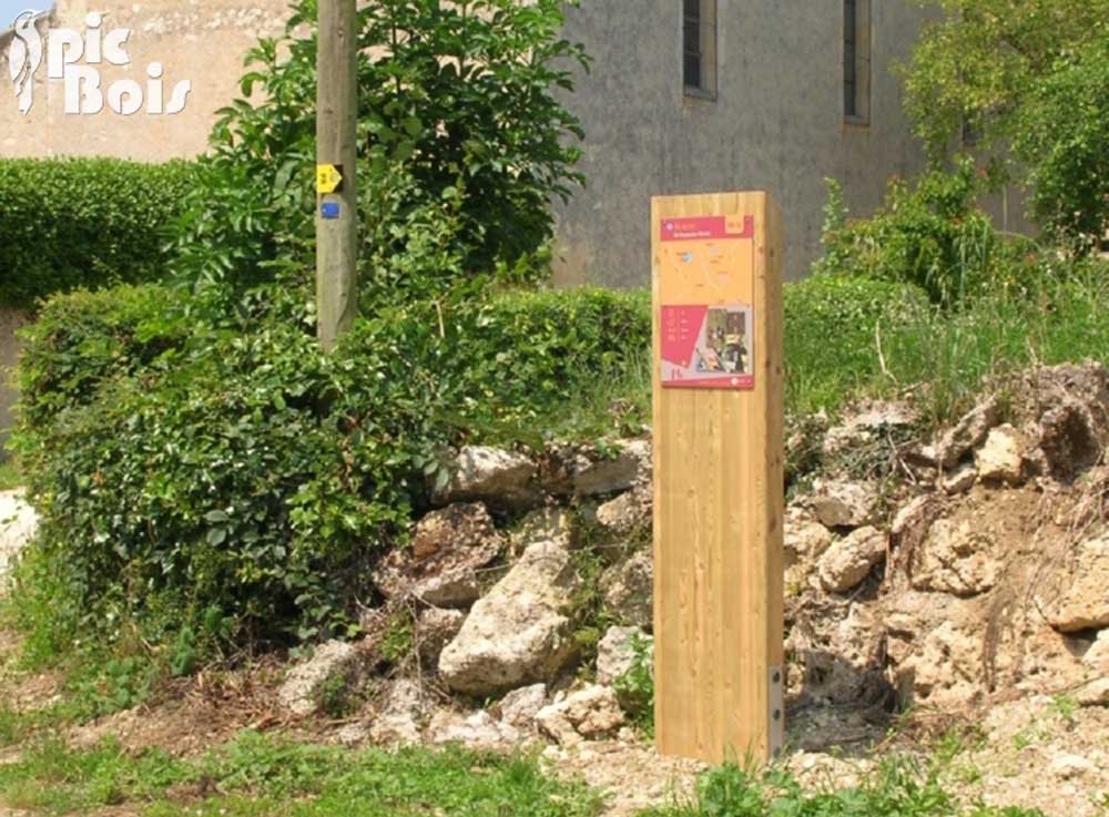 Signalétique touristique - Totem - Départ de sentier - Fabrication PIC BOIS
