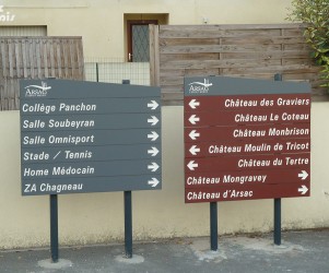 Signalétique touristique - SIL - Tourisme et services - Fabrication PIC BOIS