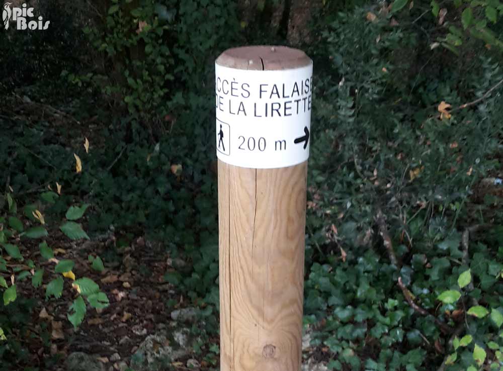 Signalétique touristique - Balisage - Site d'escalade - Fabrication PIC BOIS