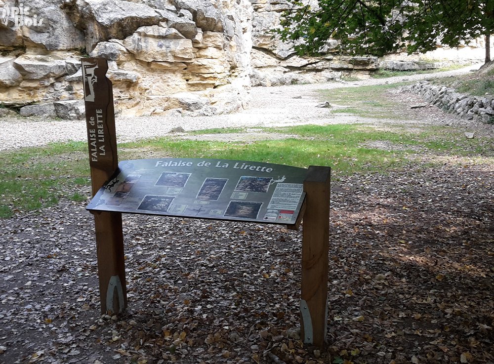 Signalétique touristique - Table de lecture - Description falaise - Fabrication PIC BOIS