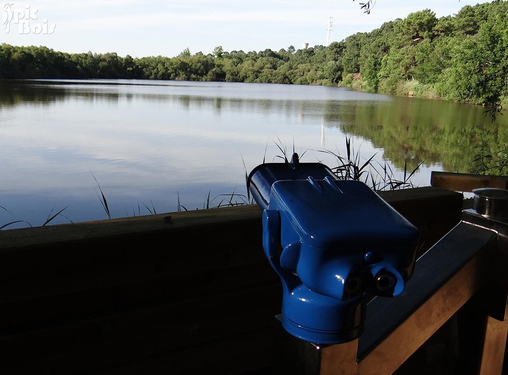 Signalétique touristique - Parcours sensoriel - Observer le lac - Fabrication PIC BOIS