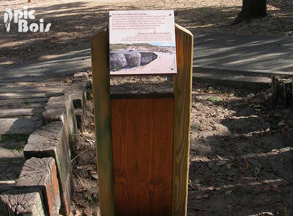 Signalétique touristique - Mobilier interactif - Accueil du site - Fabrication PIC BOIS