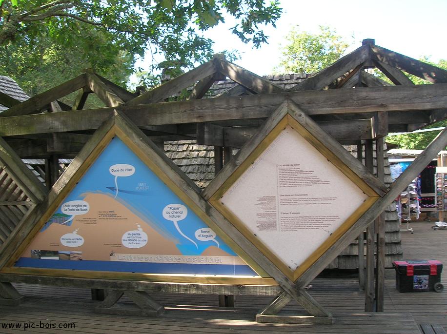 Signalétique touristique - Panneau d'information - Infos Dune - Fabrication PIC BOIS