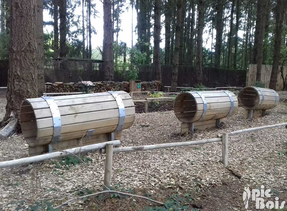 Signalétique touristique - Jeu ludo-sportif - Jeu du terrier - Fabrication PIC BOIS