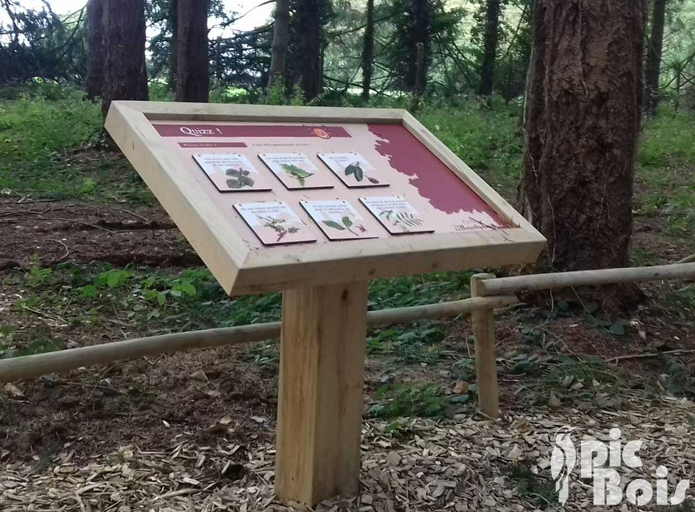 Signalétique touristique - Mobilier interactif - Quizz - Fabrication PIC BOIS
