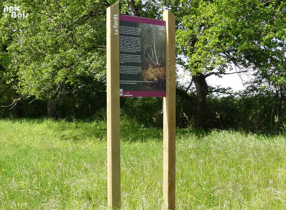 Signalétique touristique - Panneau d'information - La forêt - Fabrication PIC BOIS