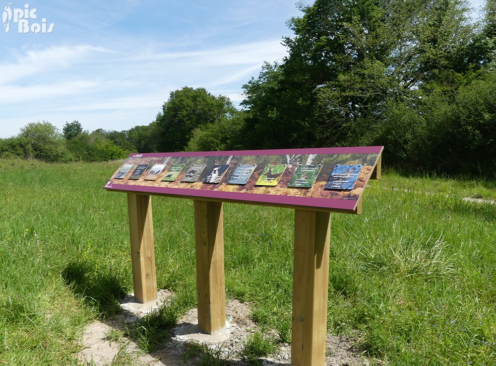 Signalétique touristique - Mobilier interactif - La plaine - Fabrication PIC BOIS