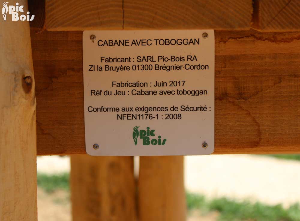 Signalétique touristique - Panneau d'information - Sécurité jeux - Fabrication PIC BOIS