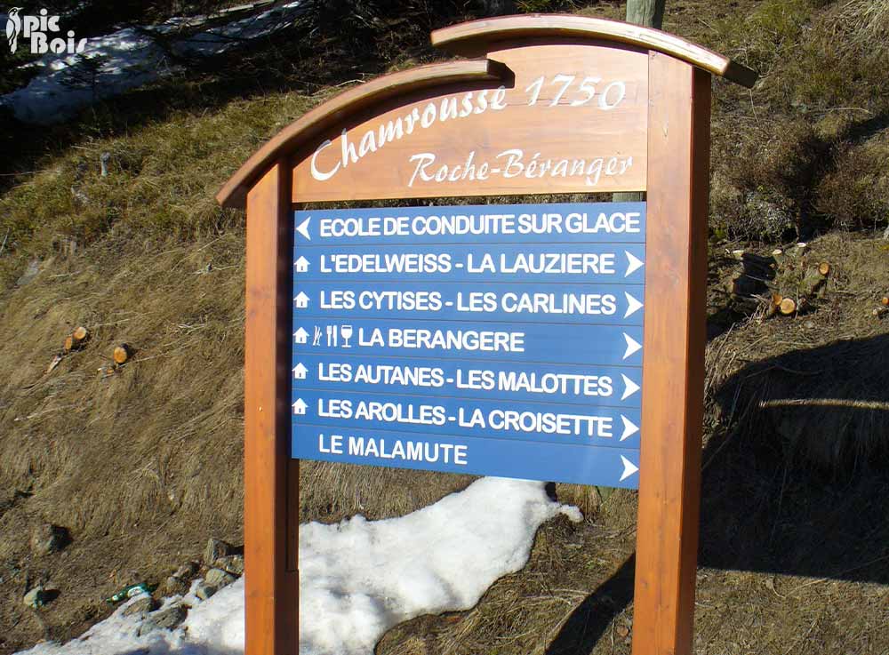 Signalétique touristique - SIL - Signalétique de station - Fabrication PIC BOIS