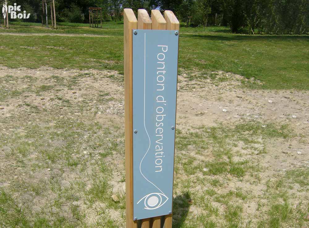 Signalétique touristique - Balisage - Plan d'eau - Fabrication PIC BOIS