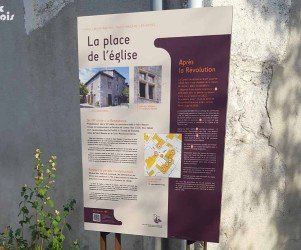 Signalétique touristique - Panneau d'information - L'église - Fabrication PIC BOIS