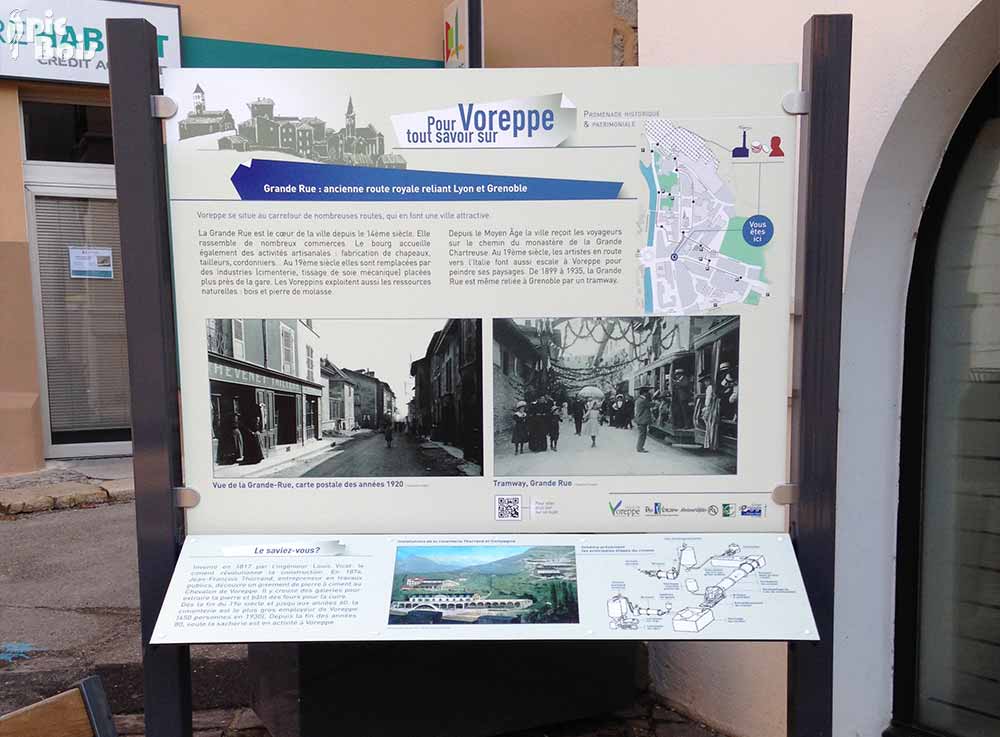 Signalétique touristique - Panneau d'information - Route Royale - Fabrication PIC BOIS