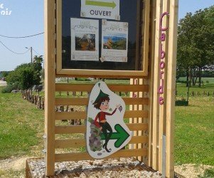 Signalétique touristique - Panneau d'affichage - Totem et gabion - Fabrication PIC BOIS