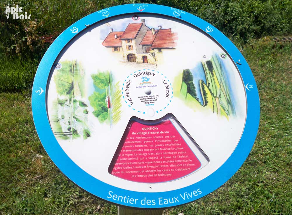 Signalétique touristique - Mobilier interactif - Eaux vives - Fabrication PIC BOIS
