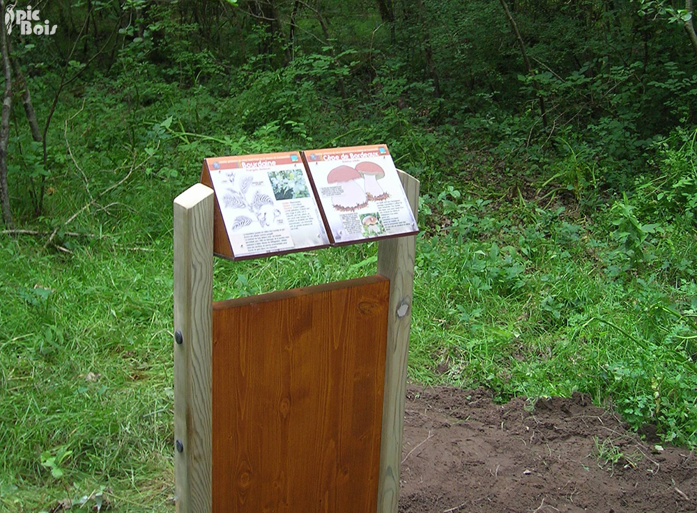 Signalétique touristique - Mobilier interactif - Flore locale - Fabrication PIC BOIS