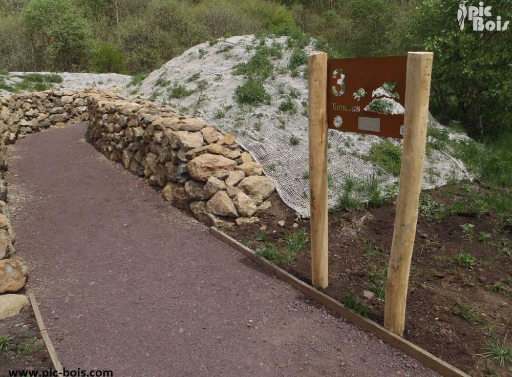 Signalétique touristique - Plaque thématique - Sentier accès PMR - Fabrication PIC BOIS