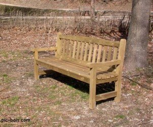 Signalétique touristique - Banc - A accoudoirs - Fabrication PIC BOIS
