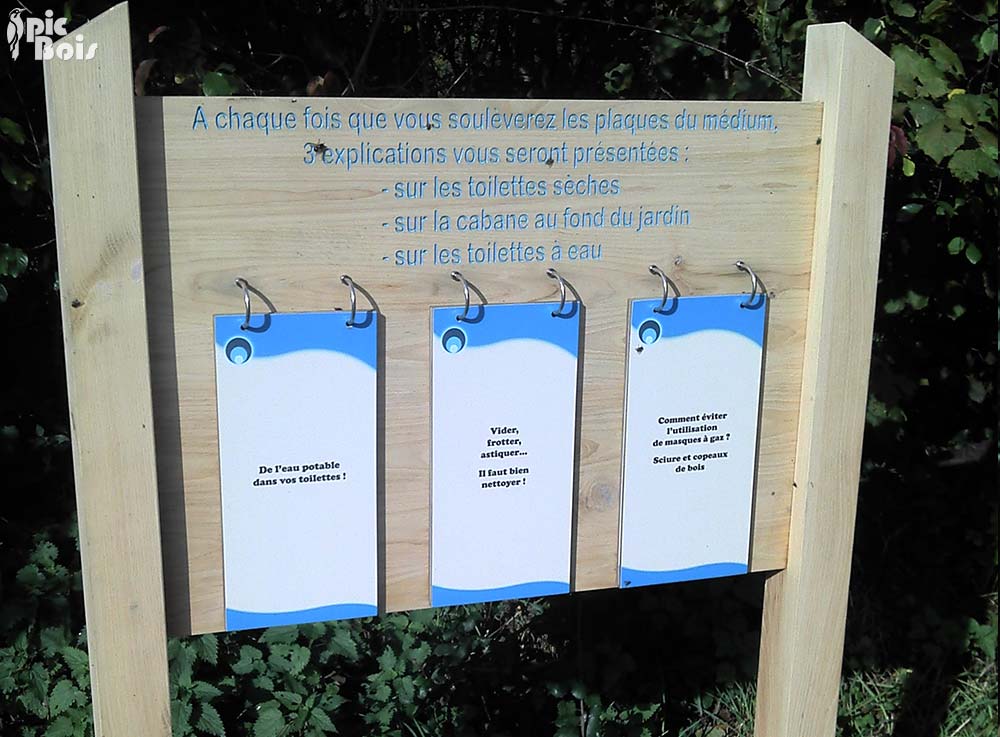 Signalétique touristique - Mobilier interactif - Thème de l'eau - Fabrication PIC BOIS
