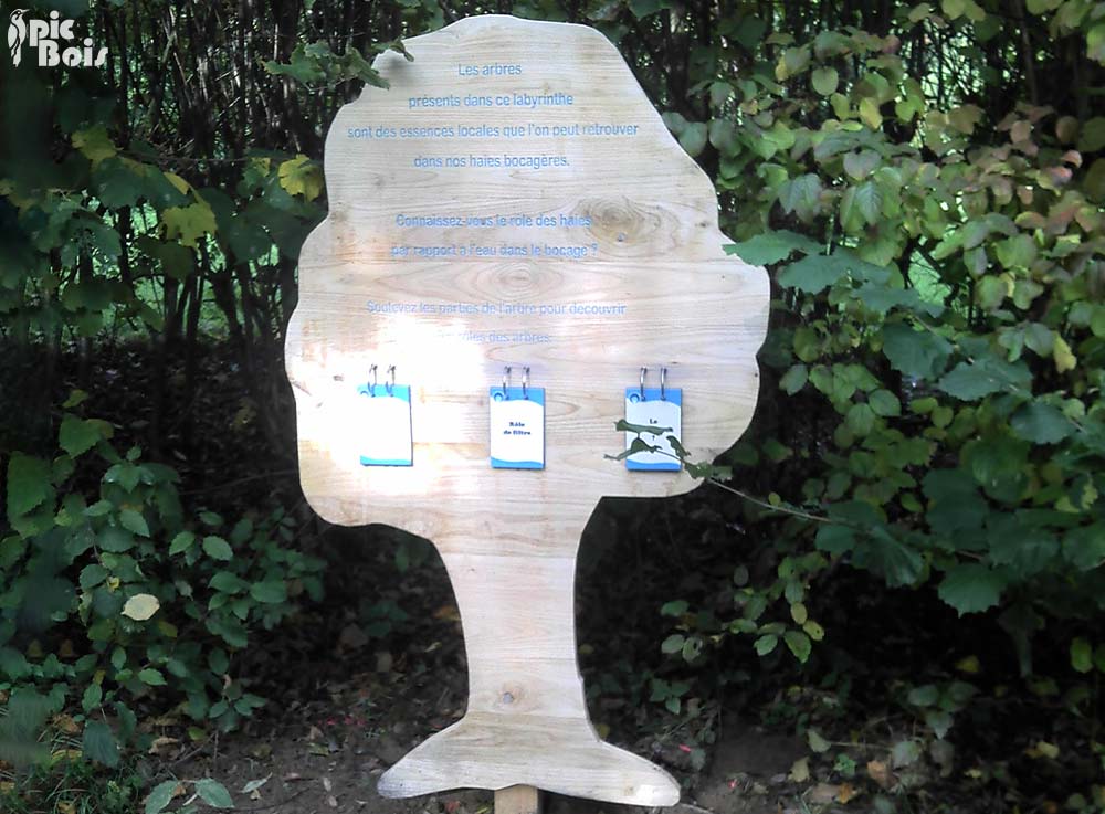 Signalétique touristique - Mobilier interactif - Thème symbiose - Fabrication PIC BOIS