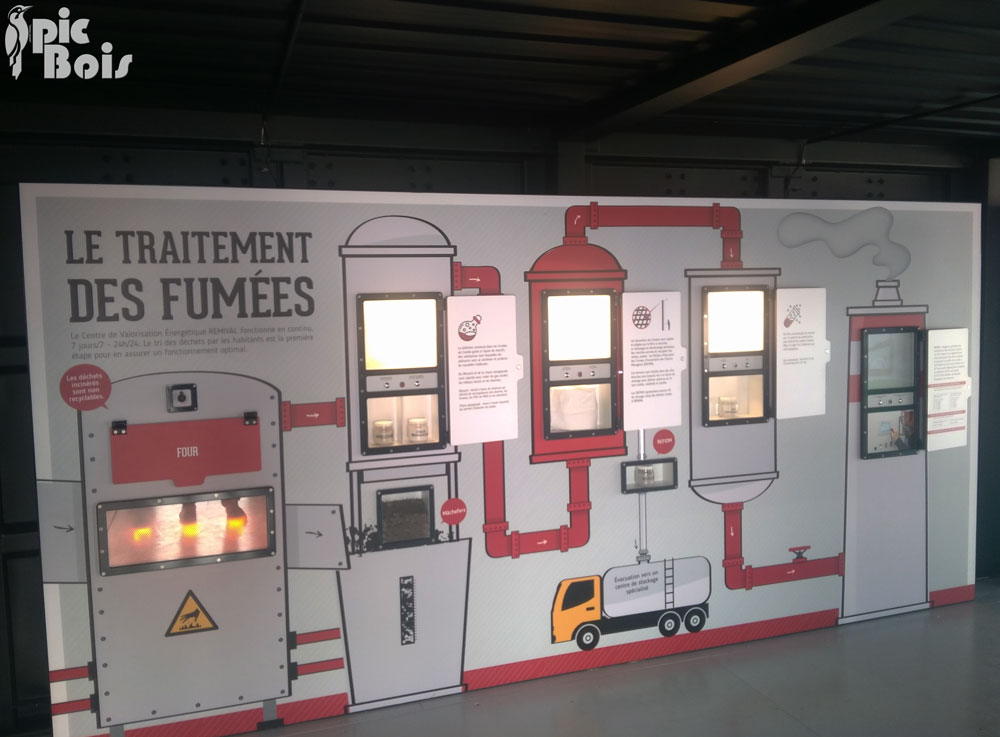 Signalétique touristique - Caisson - Panneau ouvert - Fabrication PIC BOIS