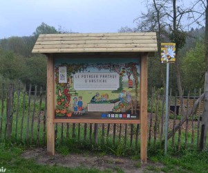Signalétique touristique - Gamme Classéo - Potager partagé - Fabrication PIC BOIS