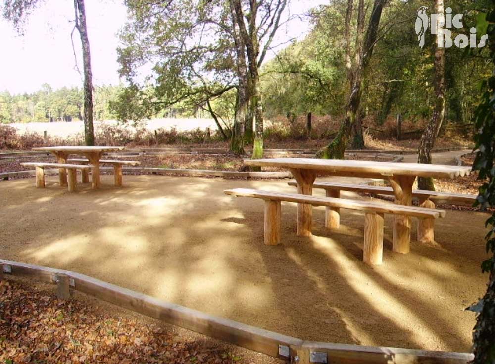 Signalétique touristique - Table de pique-nique - Chemin sensoriel - Fabrication PIC BOIS
