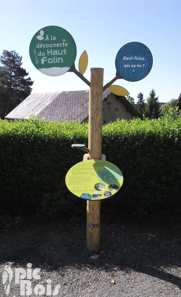 Signalétique touristique - Table de lecture - Randonnée VTT - Fabrication PIC BOIS