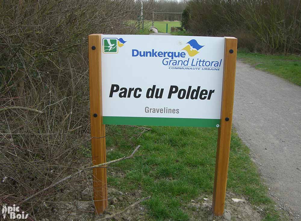 Signalétique touristique - Panneau d'information - Entrée du parc - Fabrication PIC BOIS