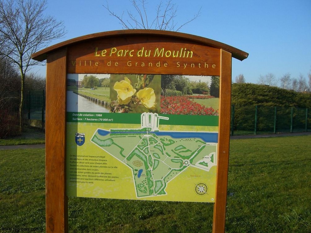 Signalétique touristique - Panneau d'information - Plan parcs - Fabrication PIC BOIS