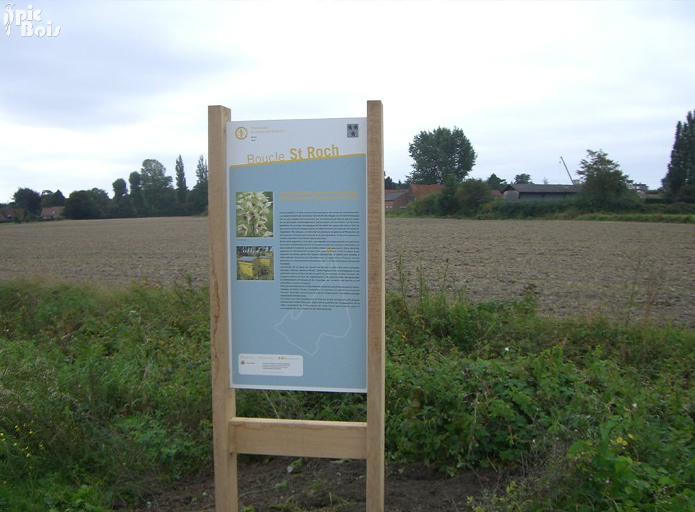 Signalétique touristique - Panneau d'information - La flore locale - Fabrication PIC BOIS