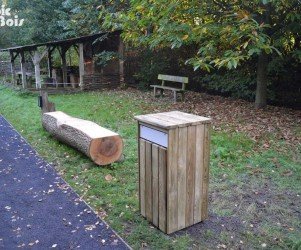 Signalétique touristique - Corbeilles - Corbeille parc - Fabrication PIC BOIS