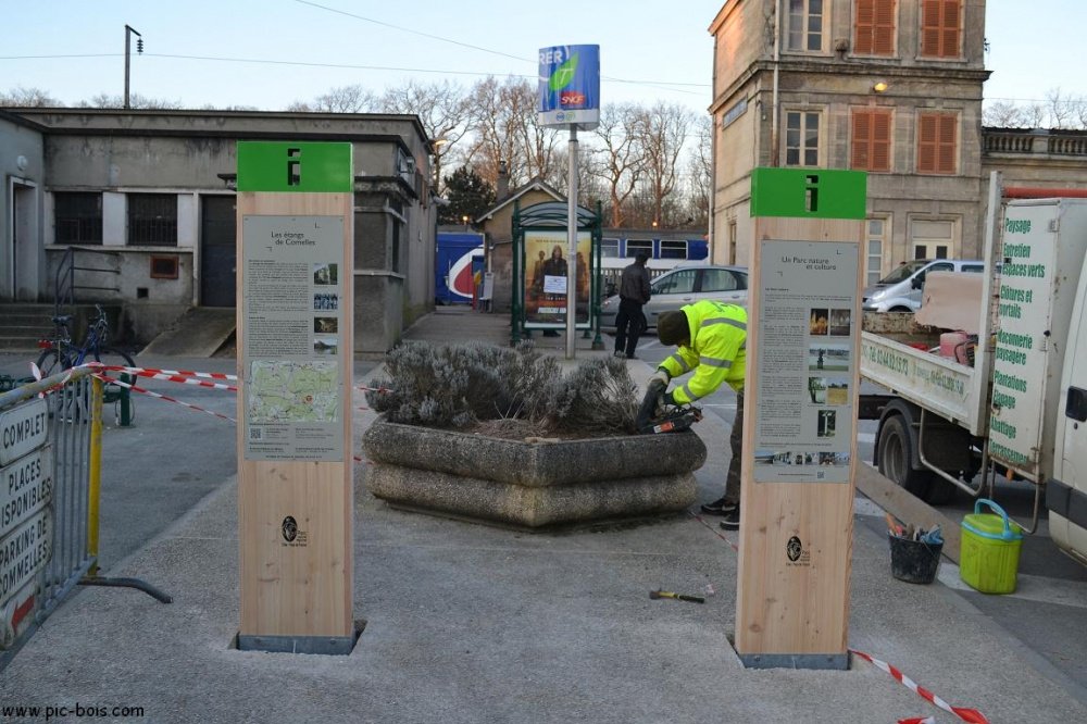 Signalétique touristique - Totem - Activités de commune - Fabrication PIC BOIS