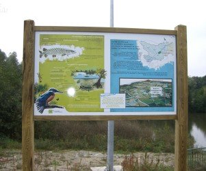 Signalétique touristique - Panneau d'information - Etangs - Fabrication PIC BOIS