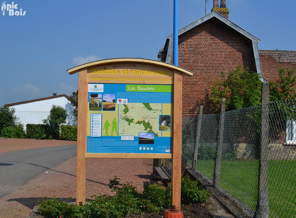 Signalétique touristique - Panneau d'information - les Baudets - Fabrication PIC BOIS