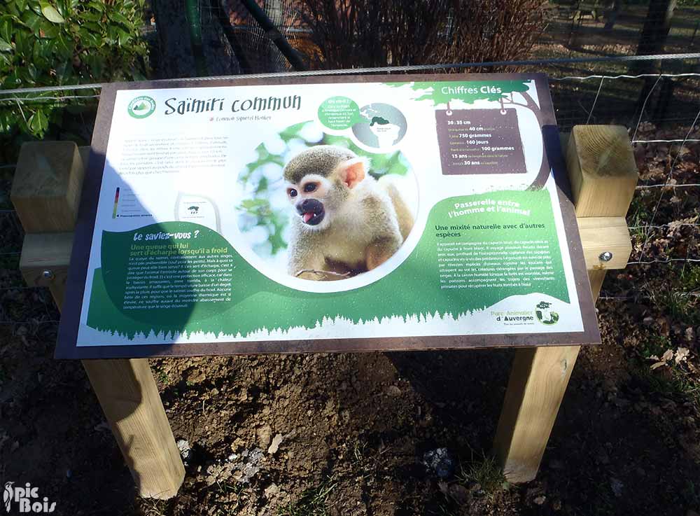 Signalétique touristique - Table de lecture - Découverte animaux - Fabrication PIC BOIS