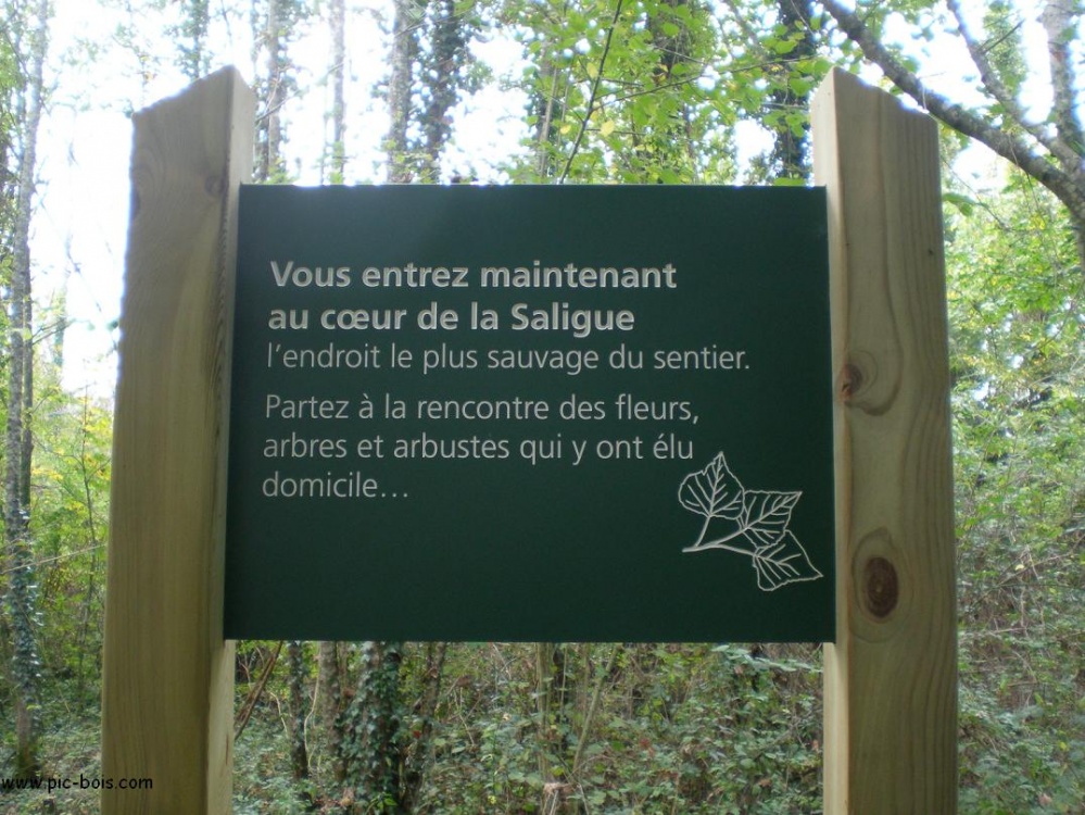 Signalétique touristique - Panneau d'information - Accueil sentier - Fabrication PIC BOIS