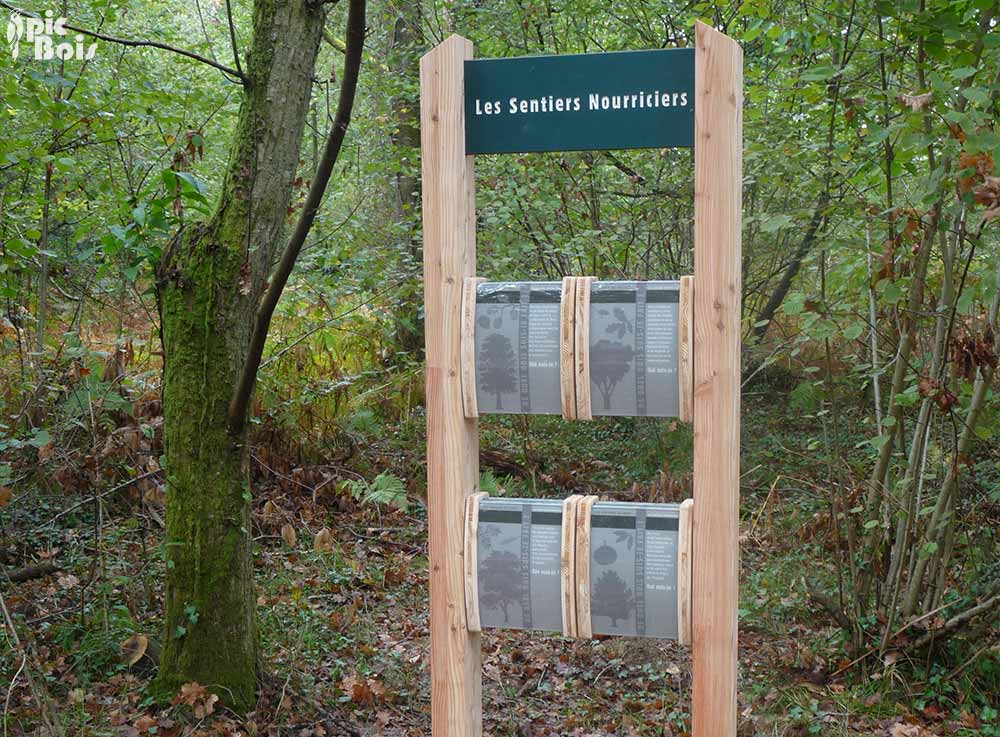 Signalétique touristique - Mobilier interactif - Sentiers du bois - Fabrication PIC BOIS