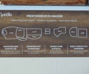 Signalétique touristique - Panneau d'information - Piscine - Fabrication PIC BOIS