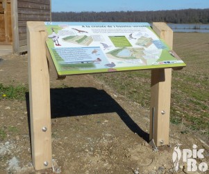 Signalétique touristique - Table de lecture - Bassins-versant - Fabrication PIC BOIS