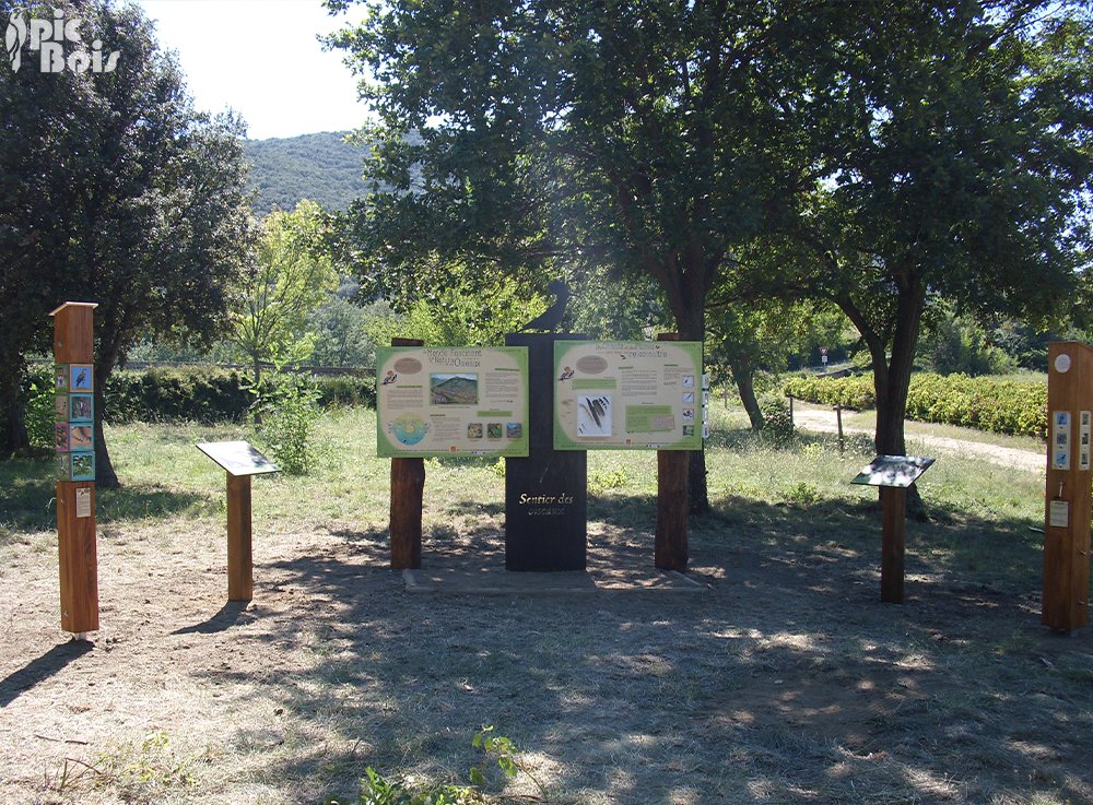 Signalétique touristique - Panneau d'information - Vue d'ensemble - Fabrication PIC BOIS