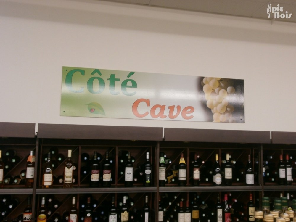 Signalétique touristique - Enseigne murale - Rayon cave - Fabrication PIC BOIS