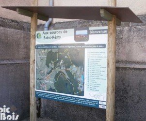Signalétique touristique - Panneau d'information - Les sources - Fabrication PIC BOIS