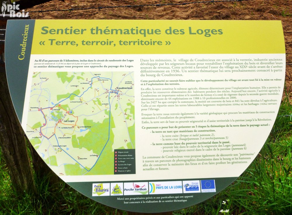 Signalétique touristique - Table de lecture - Terre et territoire - Fabrication PIC BOIS