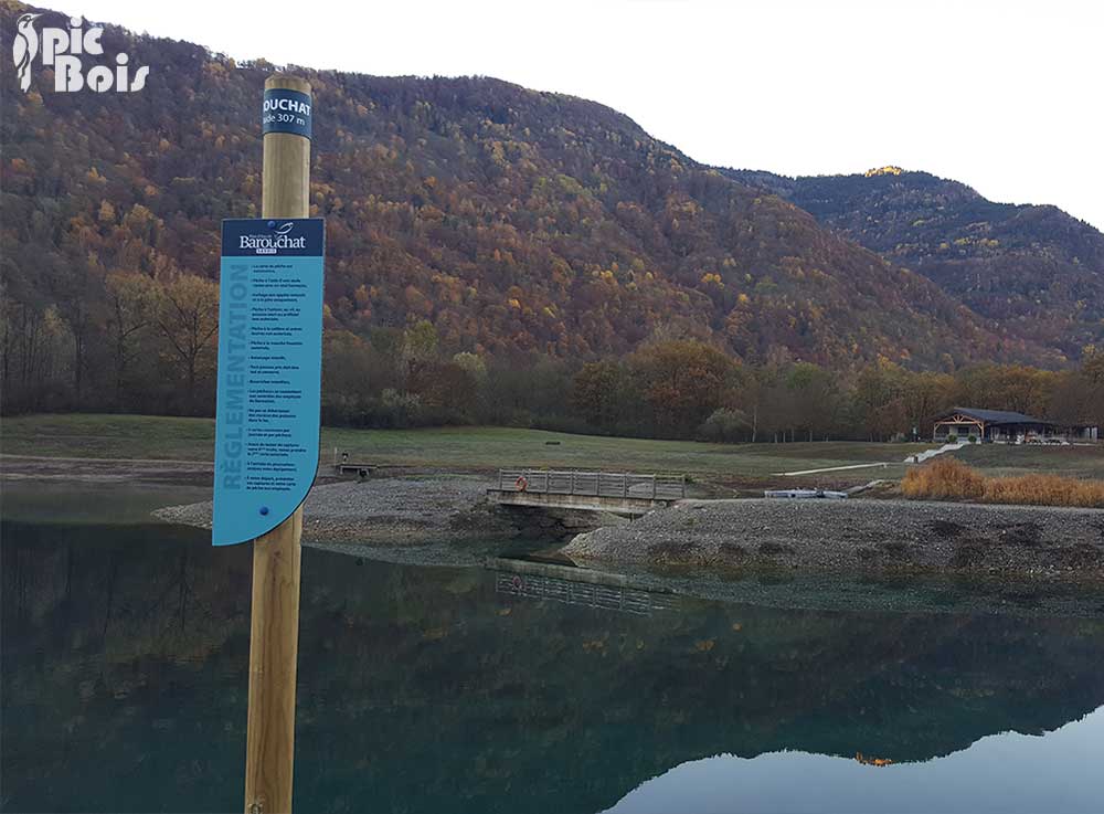 Signalétique touristique - Panneau d'information - Règlement - Fabrication PIC BOIS