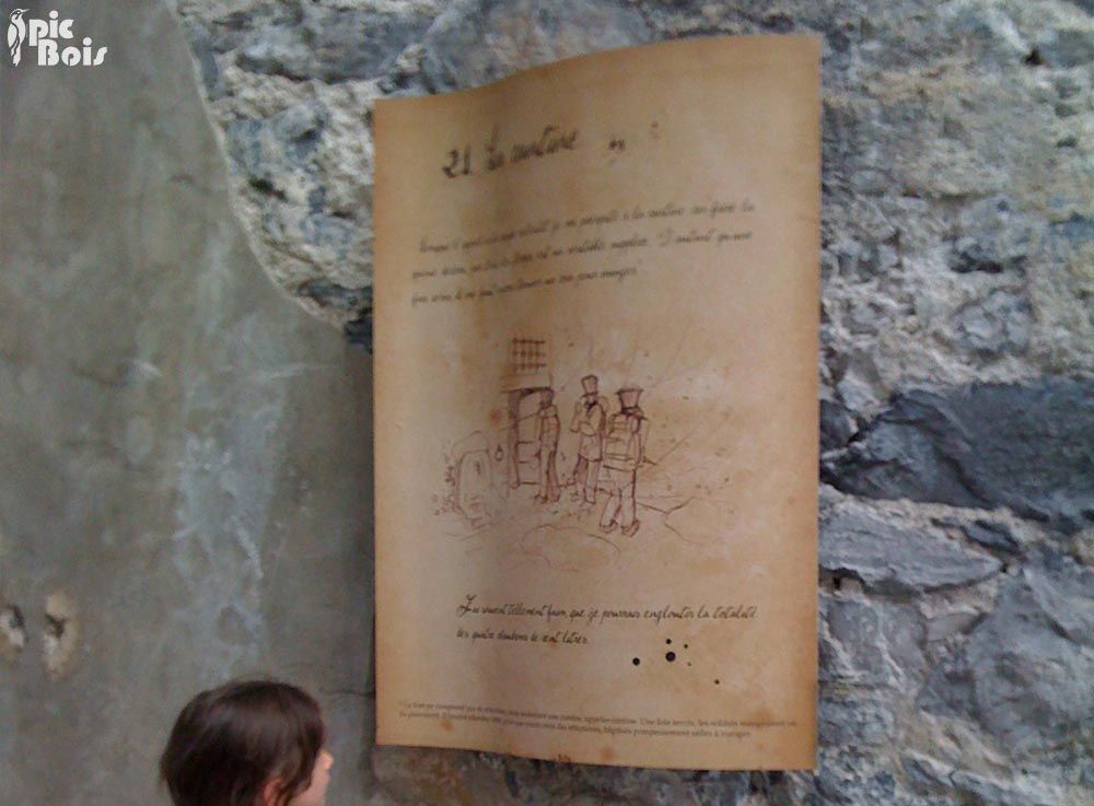 Signalétique touristique - Plaque thématique - Parchemin - Fabrication PIC BOIS